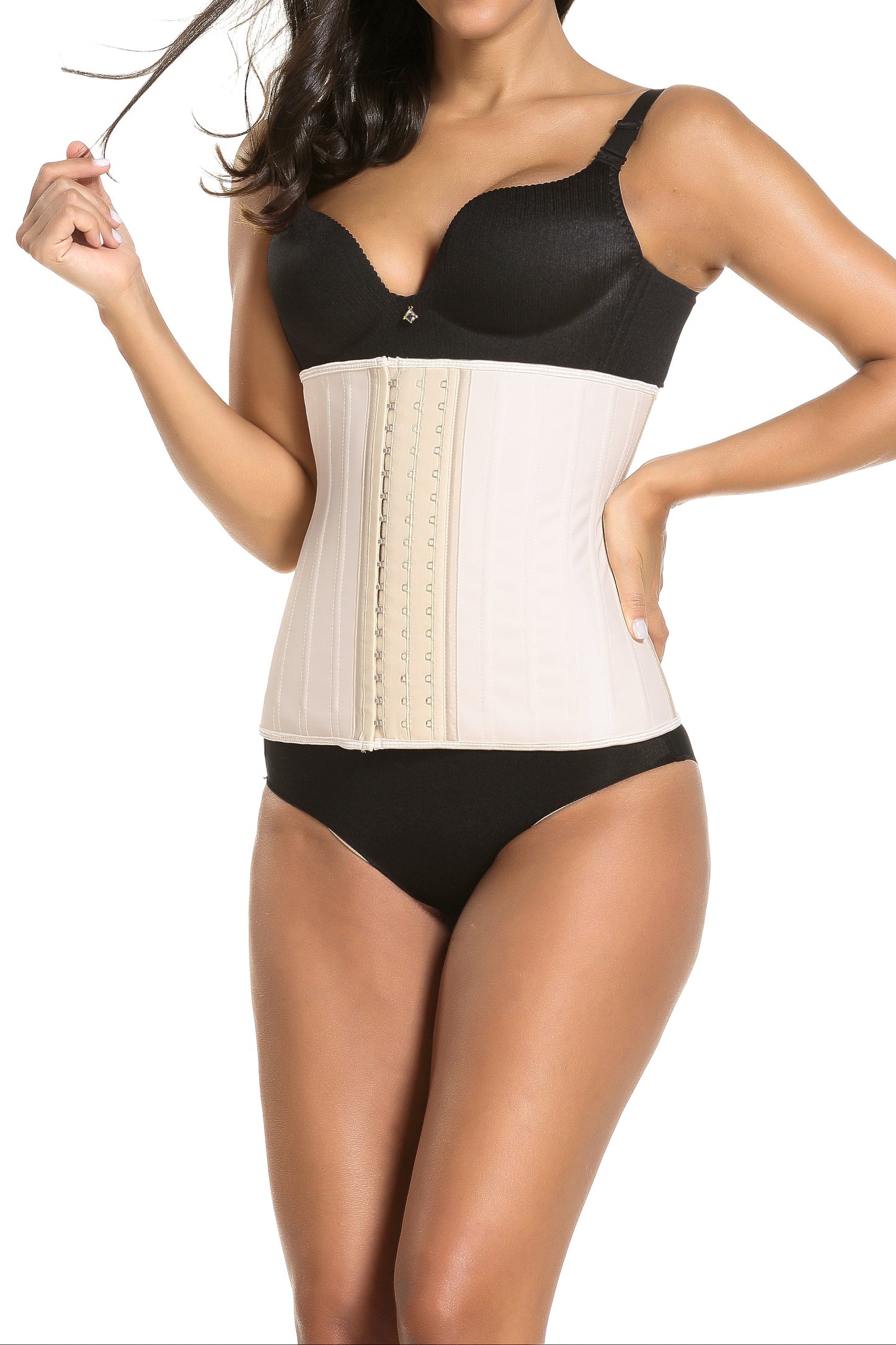 SHAPMAMA™ Women's Adjustable Latex Waist Trainer Steel Bones Slimming Workout Latex Corset