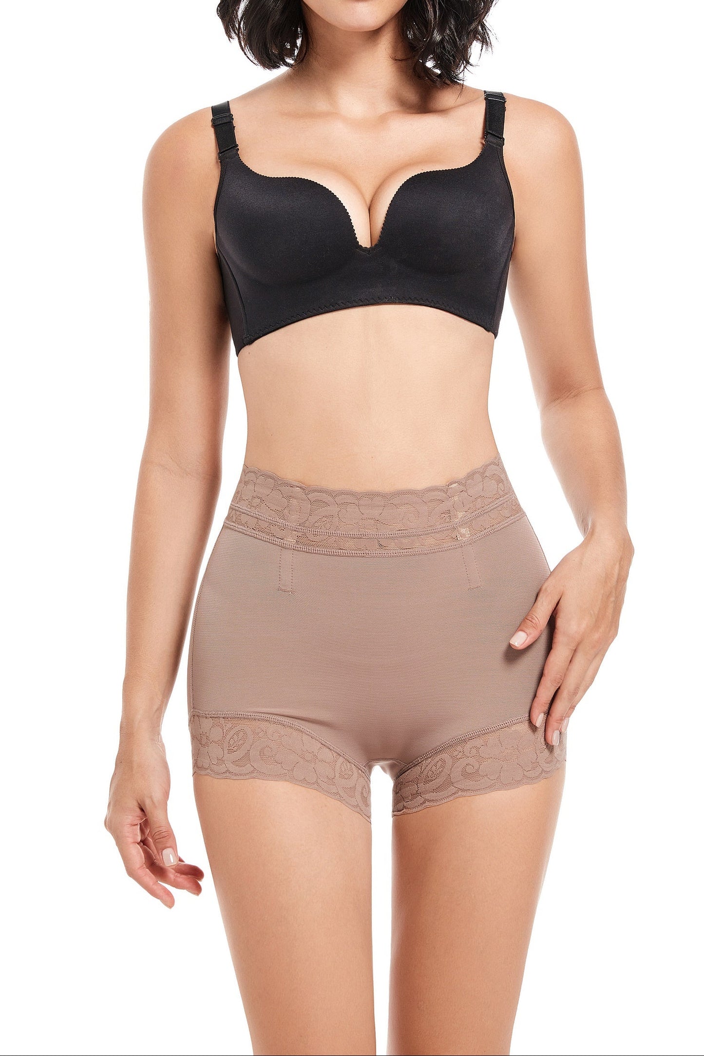 SHAPMAMA™ Classic Women's Body Shaper with Lace Butt Lifter Tummy Control Underwear Panties Smoothing Briefs