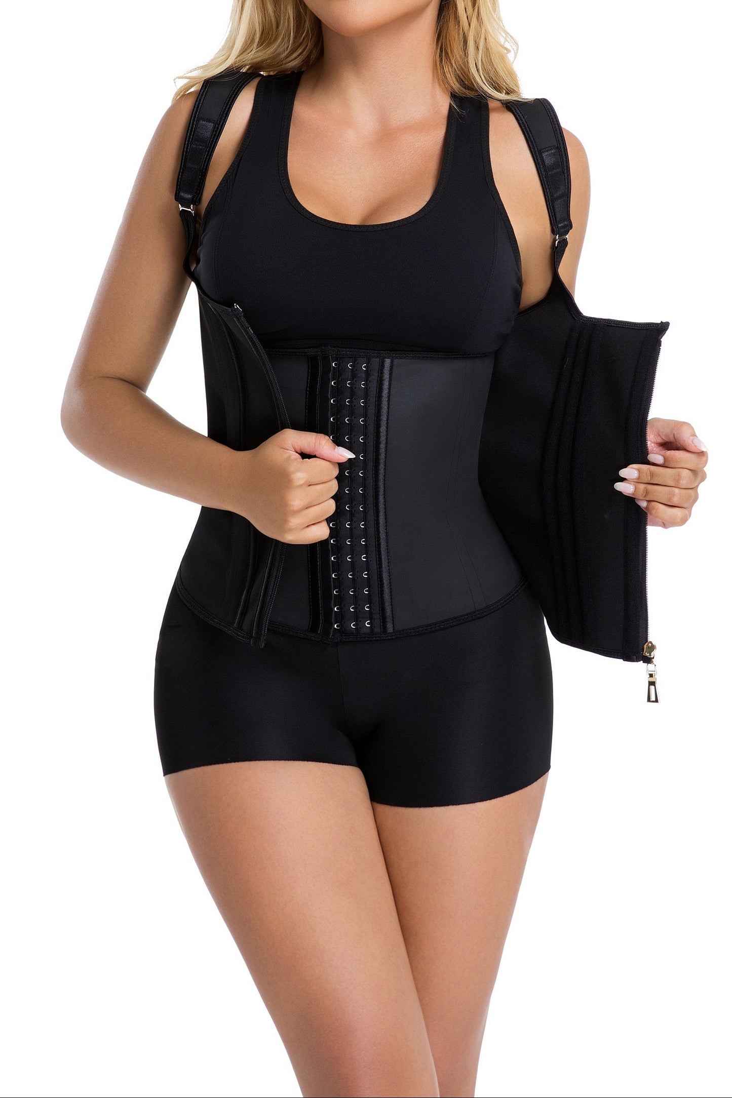 SHAPMAMA™ Double Compression Fajas Colombianas Tummy Control Steel Boned Waist Trainer