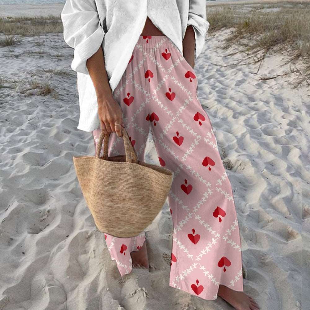 Bohemian Linglong Linen Drop-Shoulder Long Sleeve Pant Set for Free Spirits - podsforgirl 