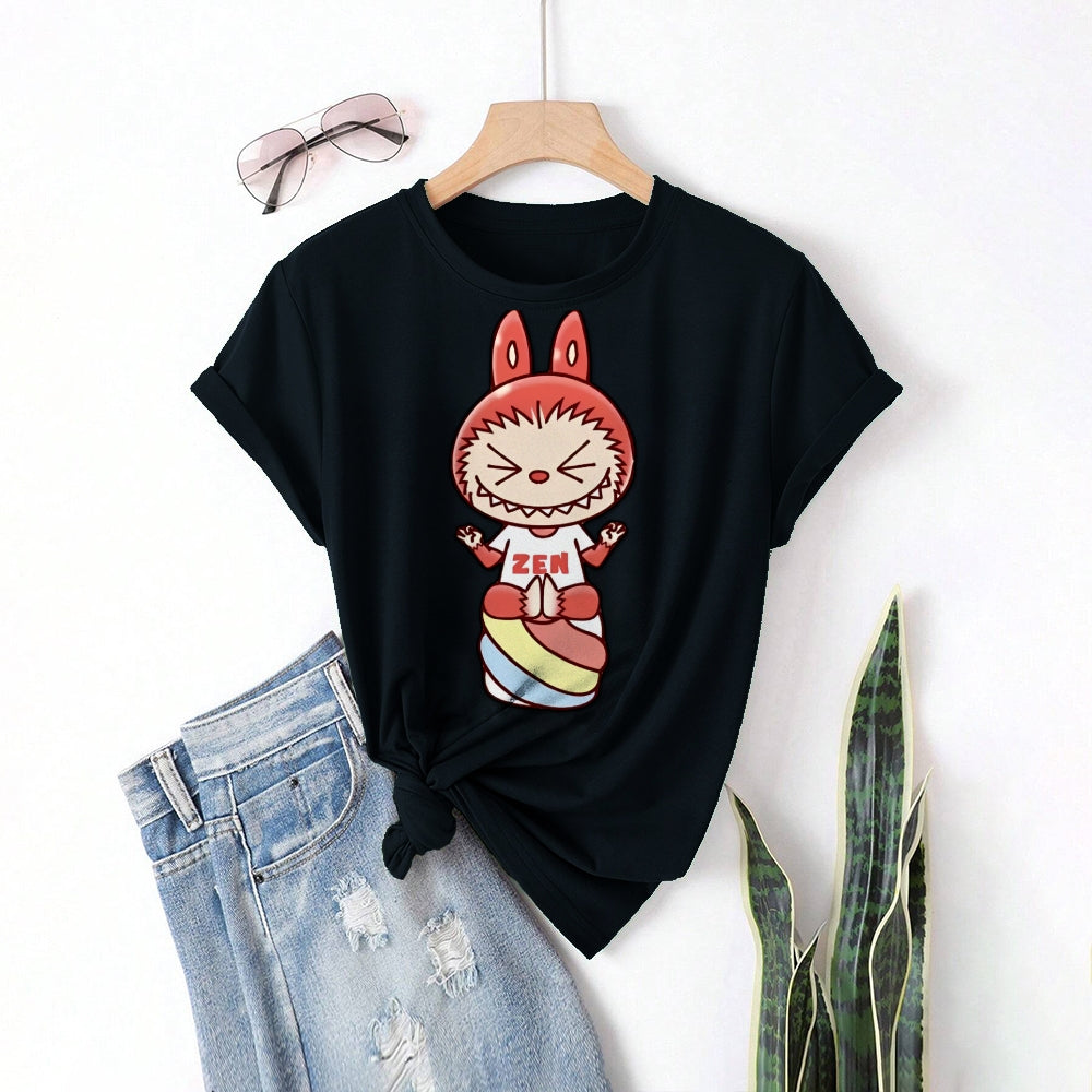 Women Round Neck Short Sleeve Fashion Simple and comfortable Casual Daily T-Shirt - podsforgirl 