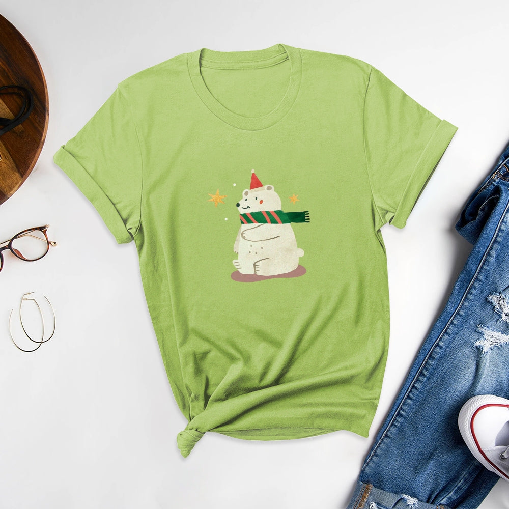 Cute Printed Round Neck T-Shirts, Wake Up Childlike Joy - podsforgirl 