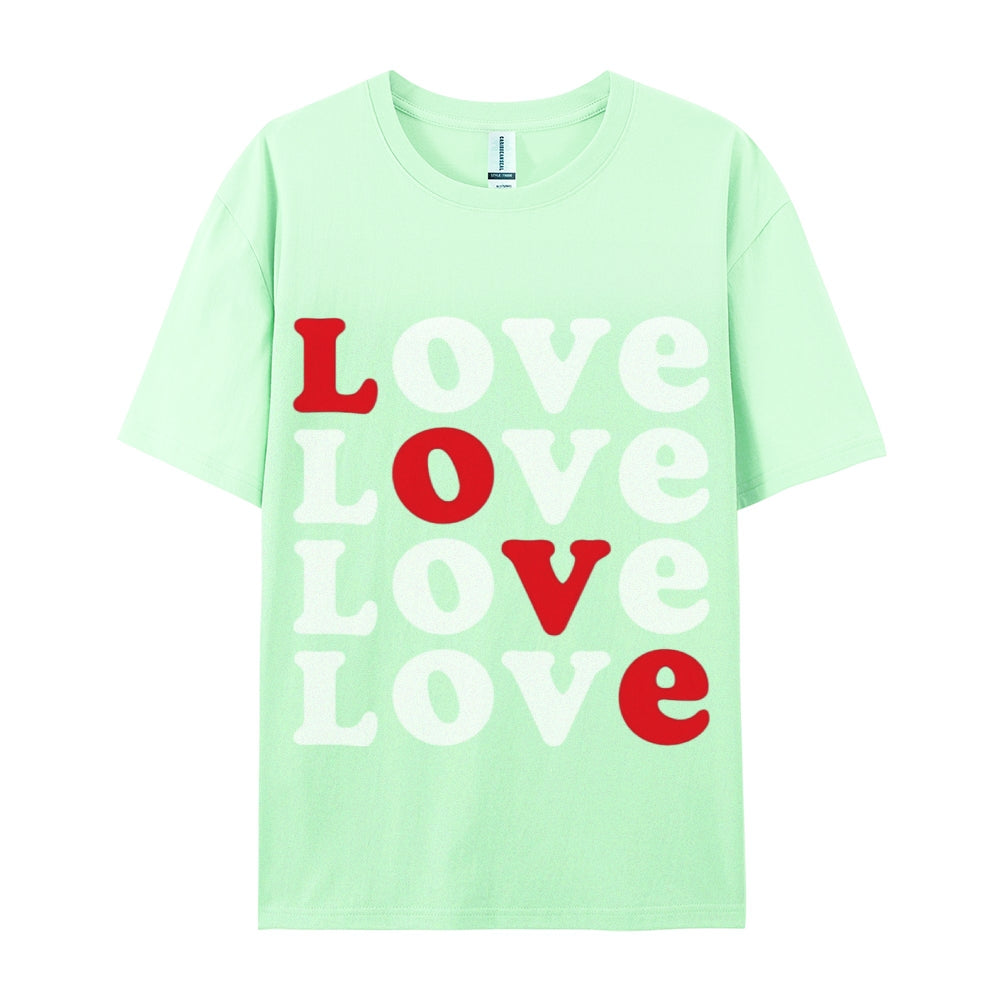 Pure Cotton Couple T-Shirts - Classic and Comfortable