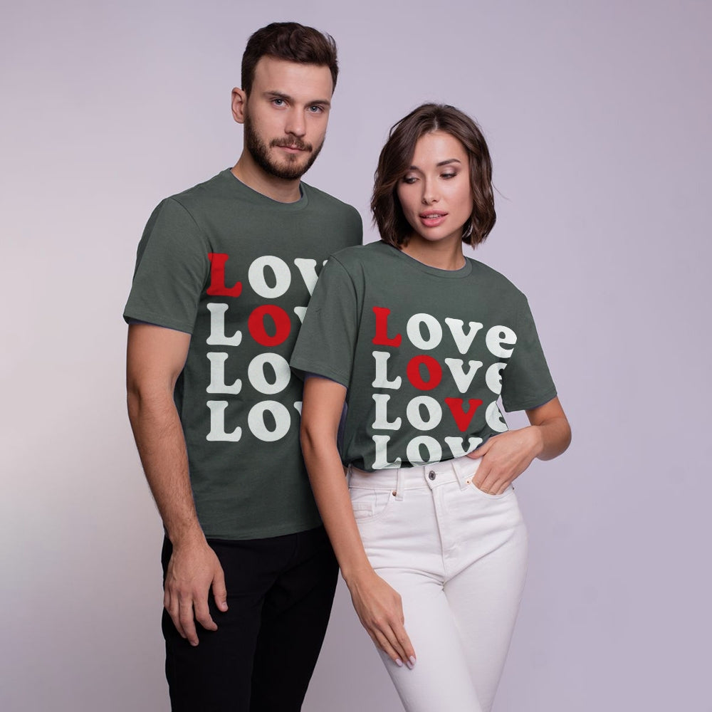 Pure Cotton Couple T-Shirts - Classic and Comfortable