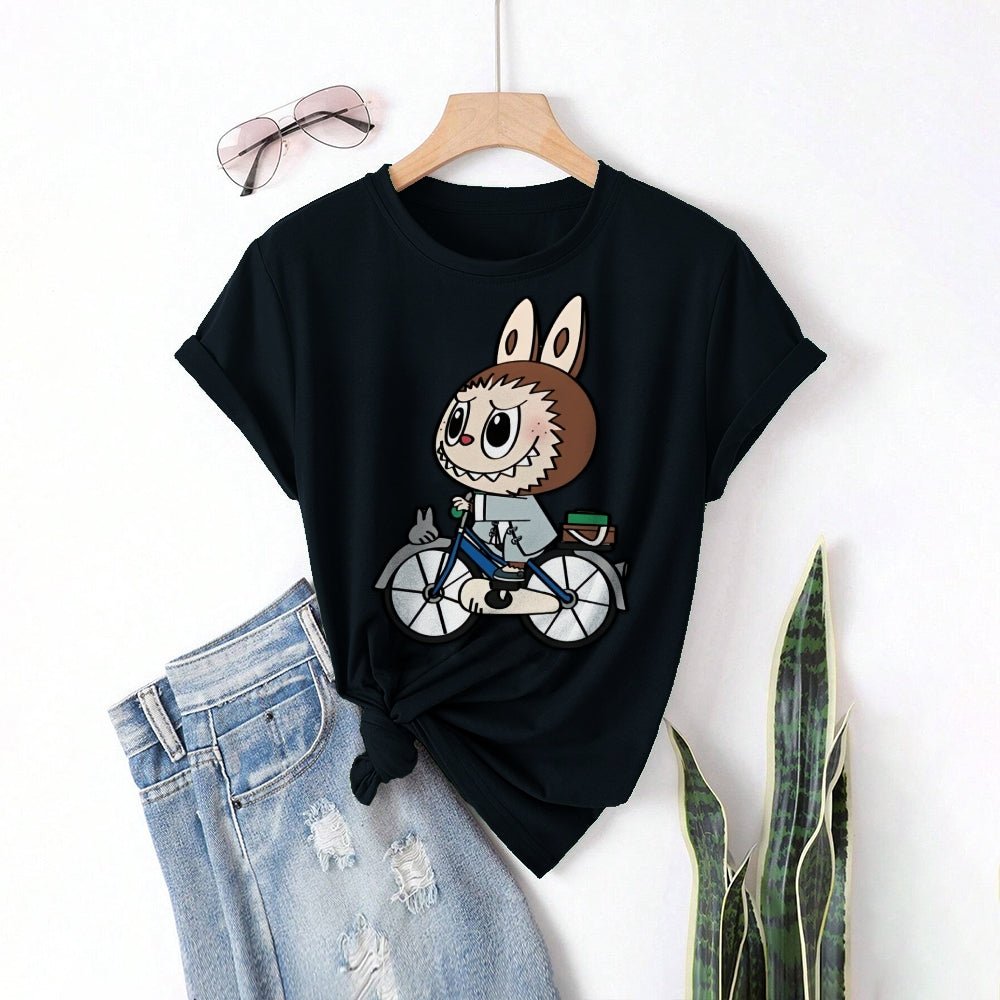 Women Round Neck Short Sleeve Fashion Simple and comfortable Casual Daily T-Shirt - podsforgirl 