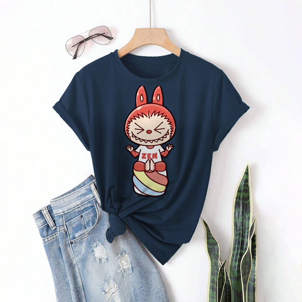 Women Round Neck Short Sleeve Fashion Simple and comfortable Casual Daily T-Shirt - podsforgirl 