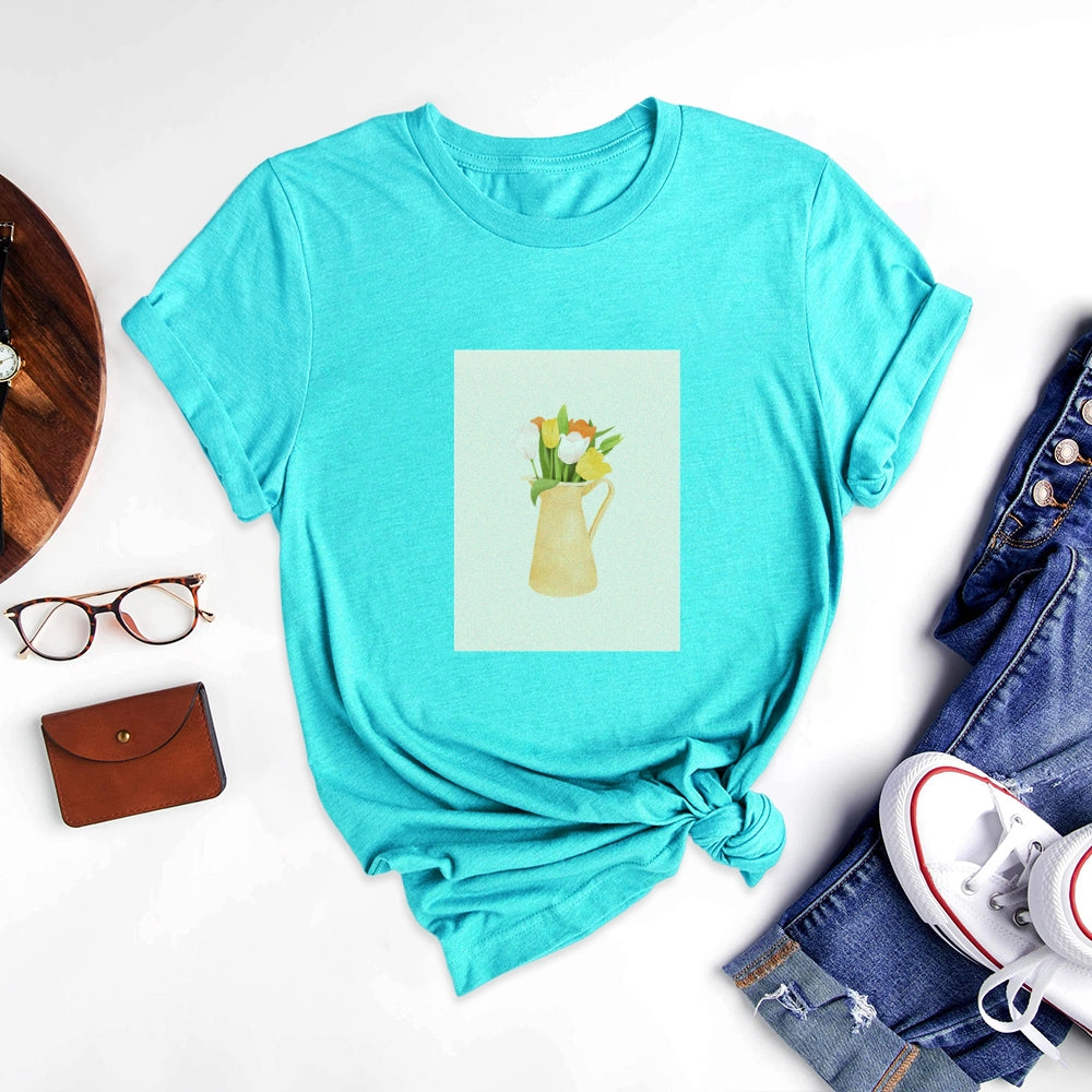 Exclusive Customizable Printed Round Neck T-Shirt, Highlight Your Personal Charm - podsforgirl 