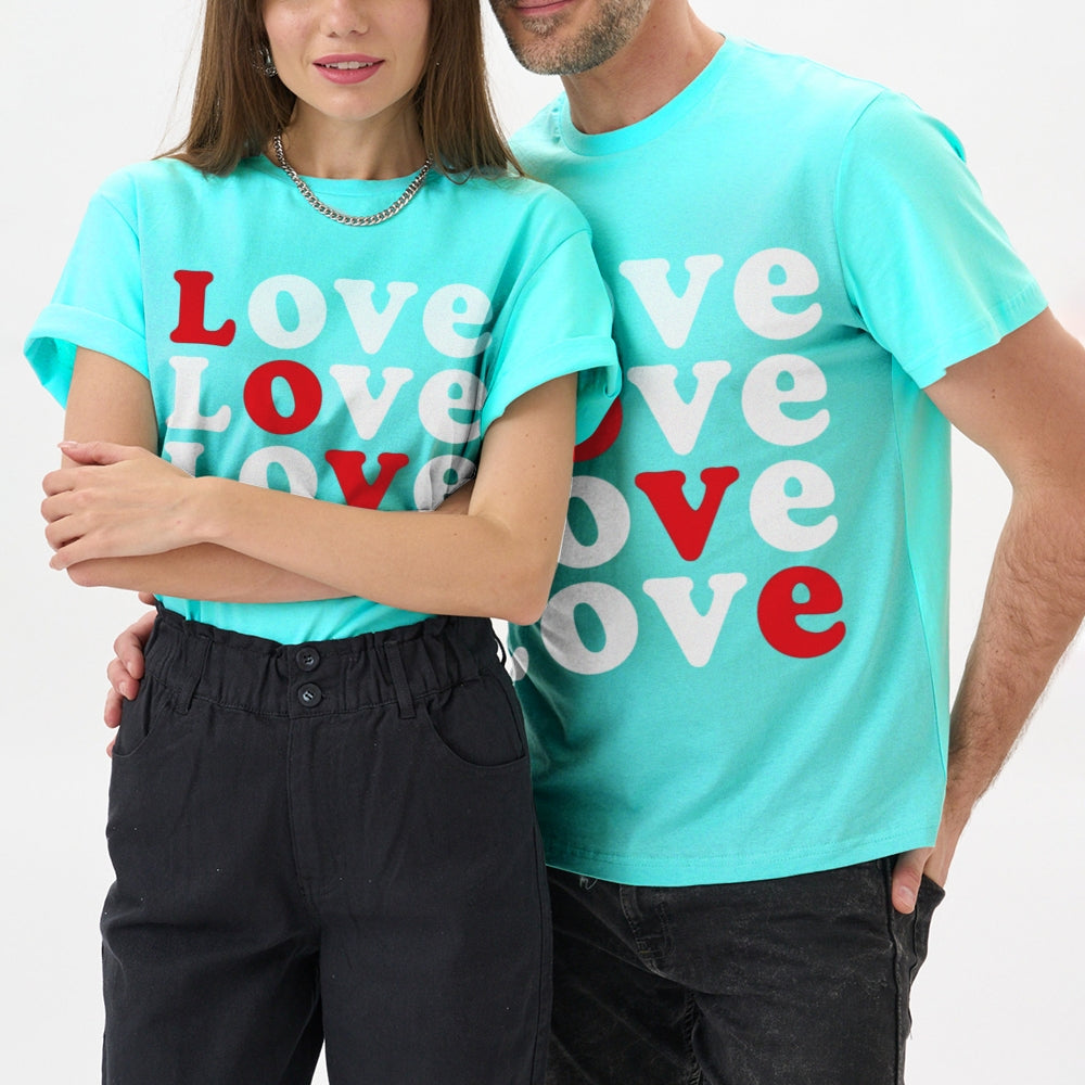 Pure Cotton Couple T-Shirts - Classic and Comfortable