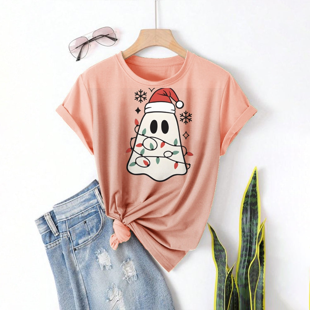 Women Round Neck Short Sleeve Fashion Simple and comfortable Casual Daily T-Shirt - podsforgirl 