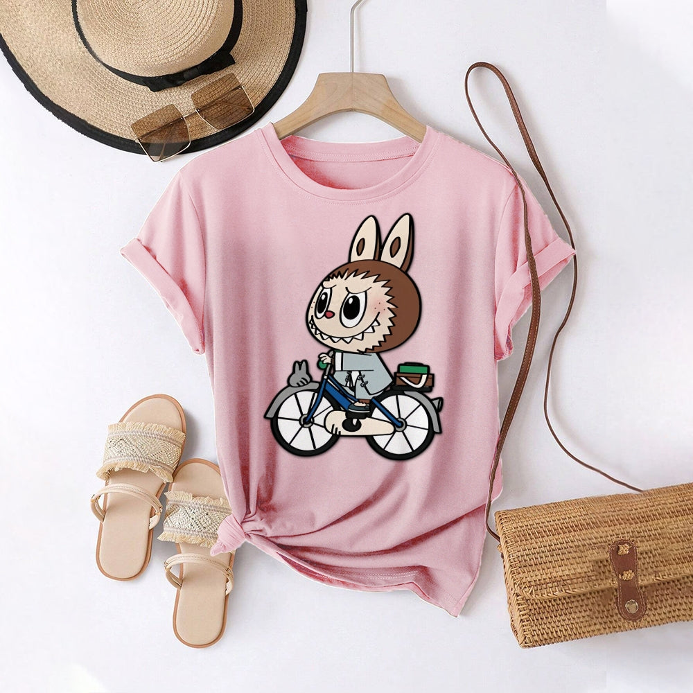 Women Round Neck Short Sleeve Fashion Simple and comfortable Casual Daily T-Shirt - podsforgirl 