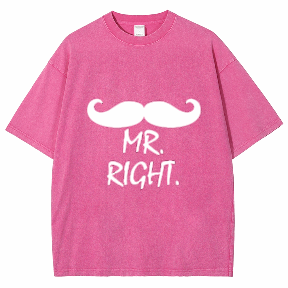 Mr. Mrs Always Right Couple T- Shirts, Matching Couple T-Shirt for Husband Wife.