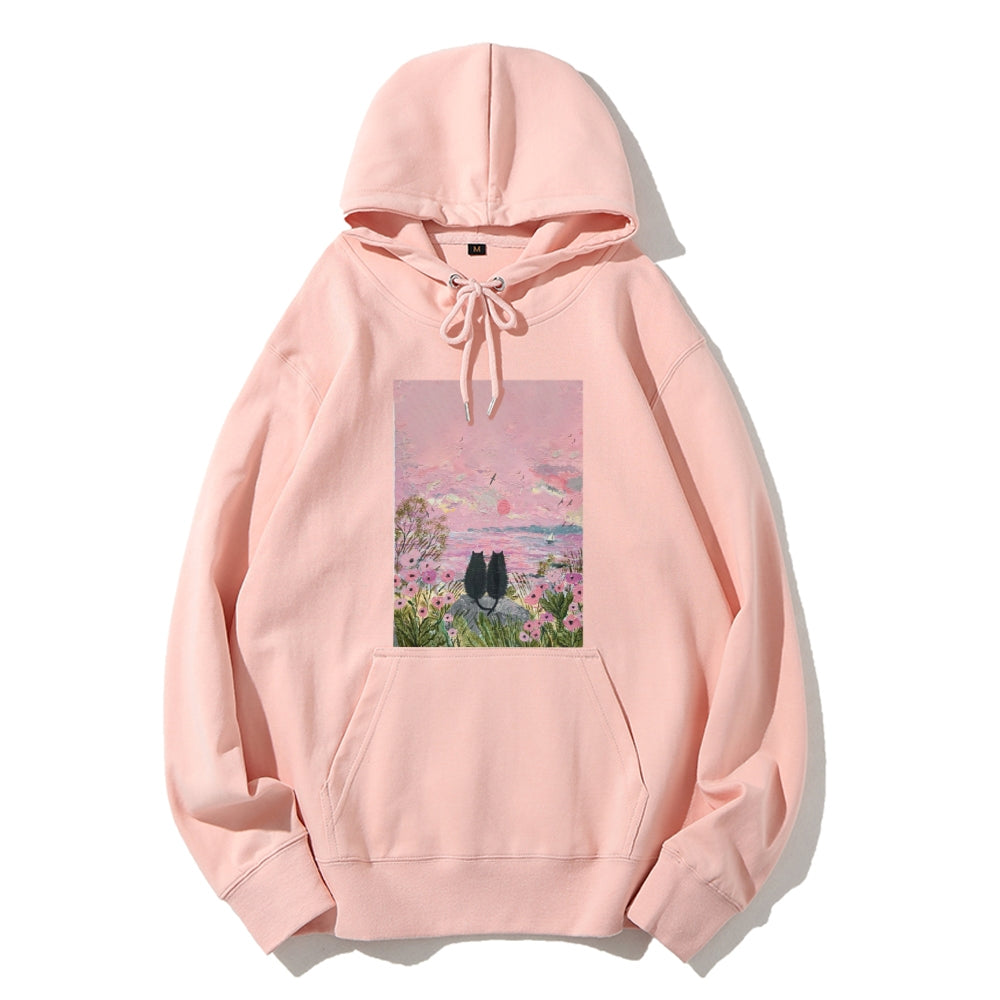 Casual Printed Pullover Hoodie: Perfect for Daily Wear - podsforgirl 