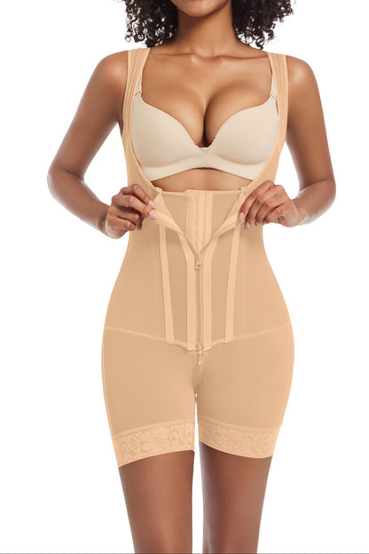 SHAPMAMA™ High Compression Shapewear with Front Zipper and Mid Thigh