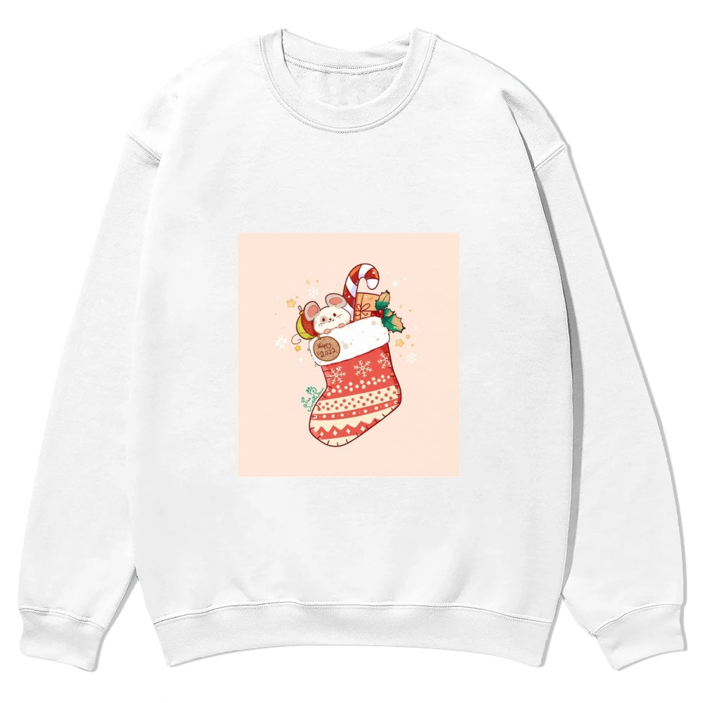 Merry Round-Neck Sweatshirt for Christmas: A Yuletide Essential - podsforgirl 