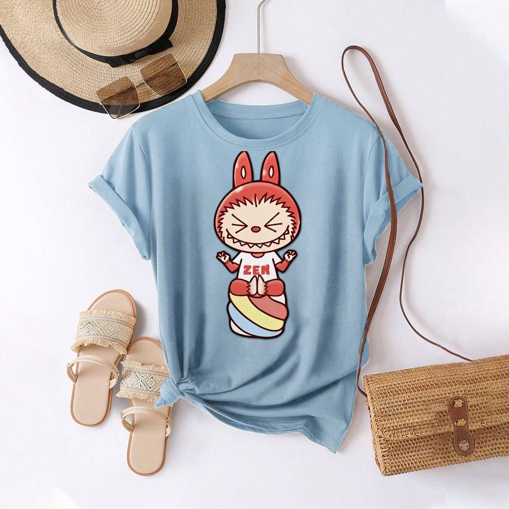 Women Round Neck Short Sleeve Fashion Simple and comfortable Casual Daily T-Shirt - podsforgirl 