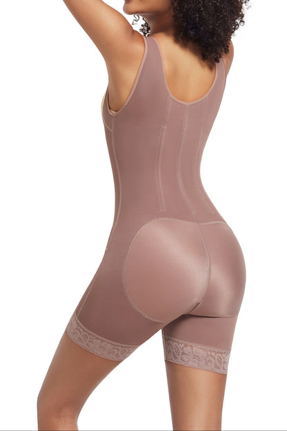 SHAPMAMA™ High Compression Shapewear with Front Zipper and Mid Thigh