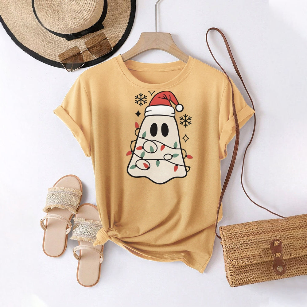 Women Round Neck Short Sleeve Fashion Simple and comfortable Casual Daily T-Shirt - podsforgirl 