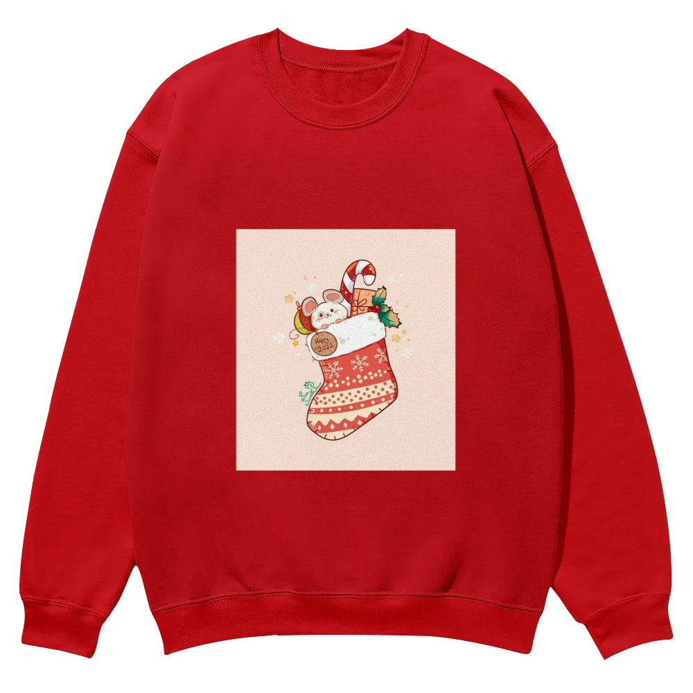 Merry Round-Neck Sweatshirt for Christmas: A Yuletide Essential - podsforgirl 