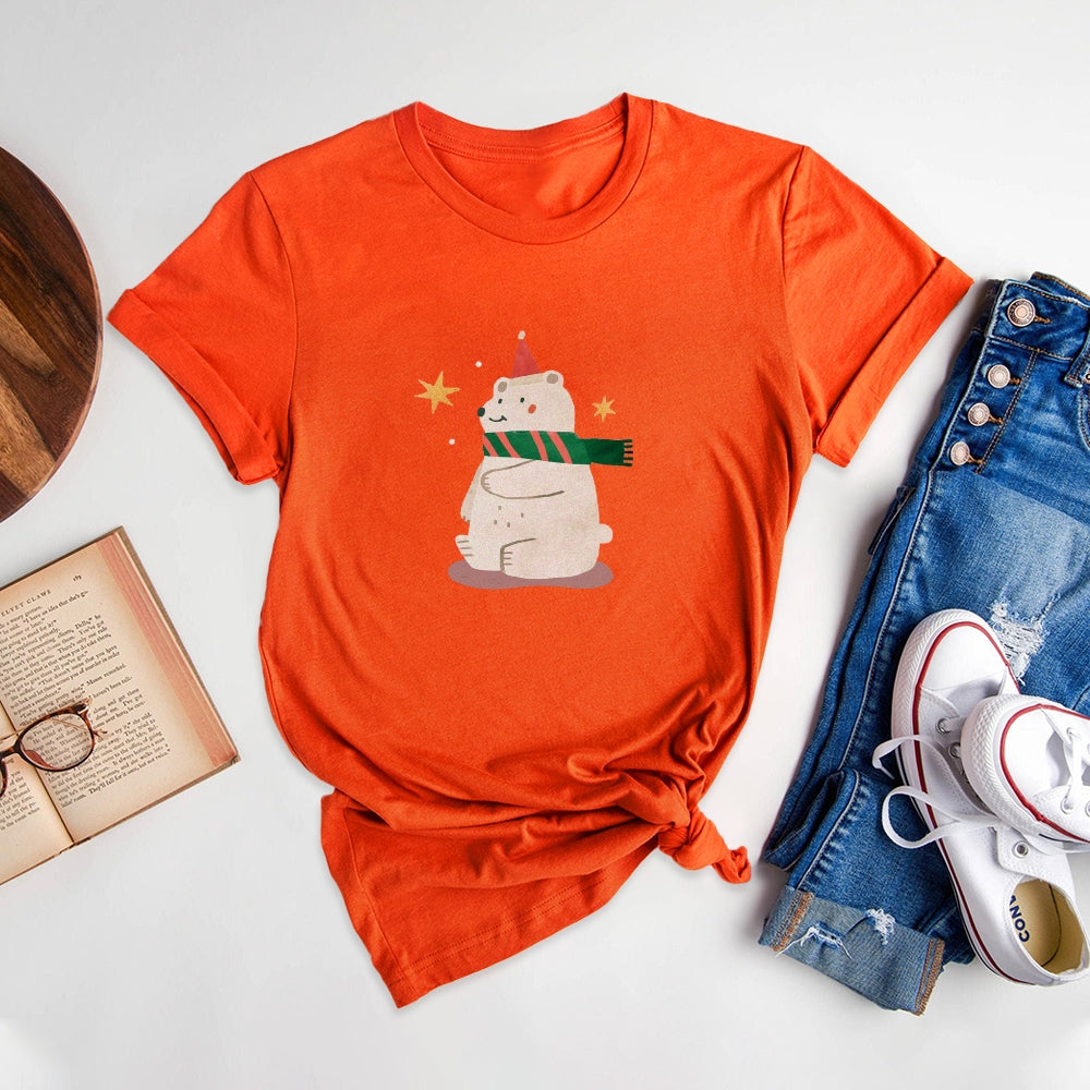 Cute Printed Round Neck T-Shirts, Wake Up Childlike Joy - podsforgirl 