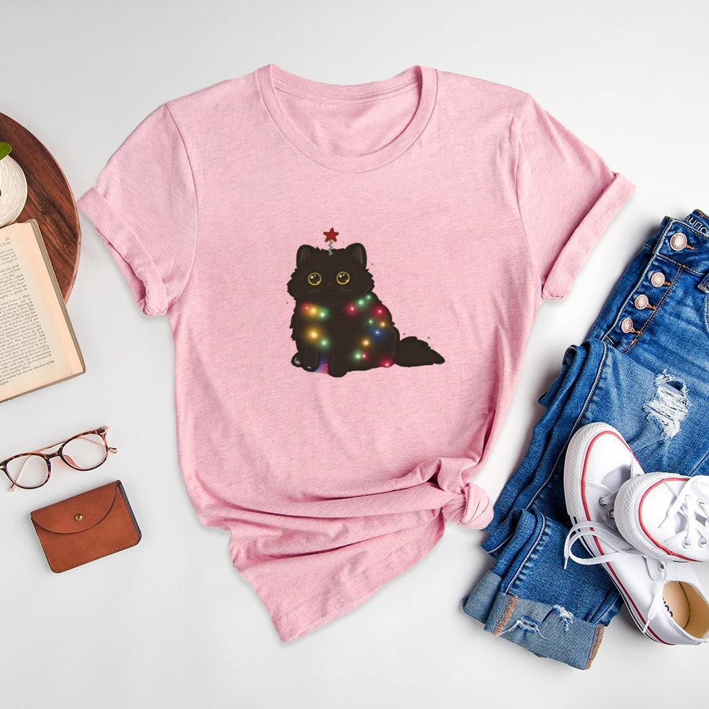 Cute Printed Round Neck T-Shirts, Wake Up Childlike Joy - podsforgirl 