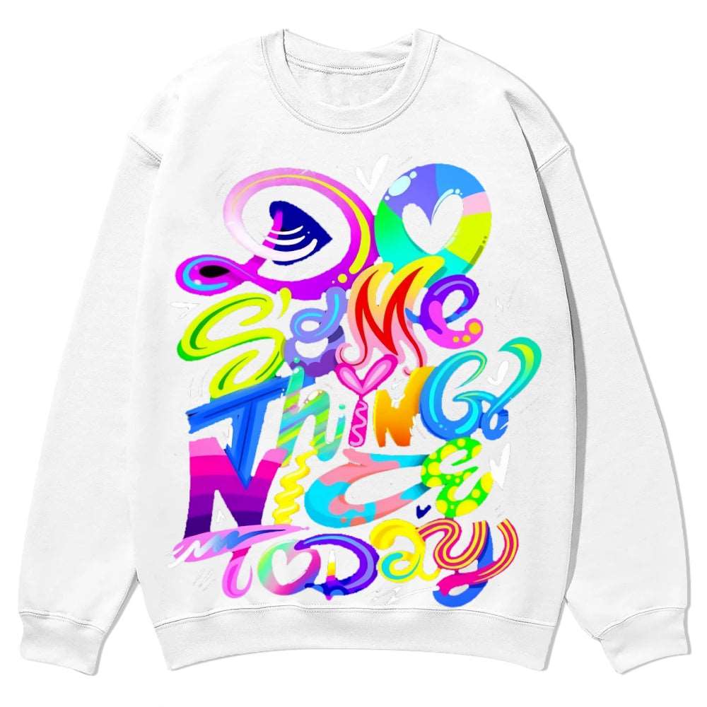 Artistic Christmas Round-Neck Sweatshirt: A Canvas of Holiday Serenity - podsforgirl 