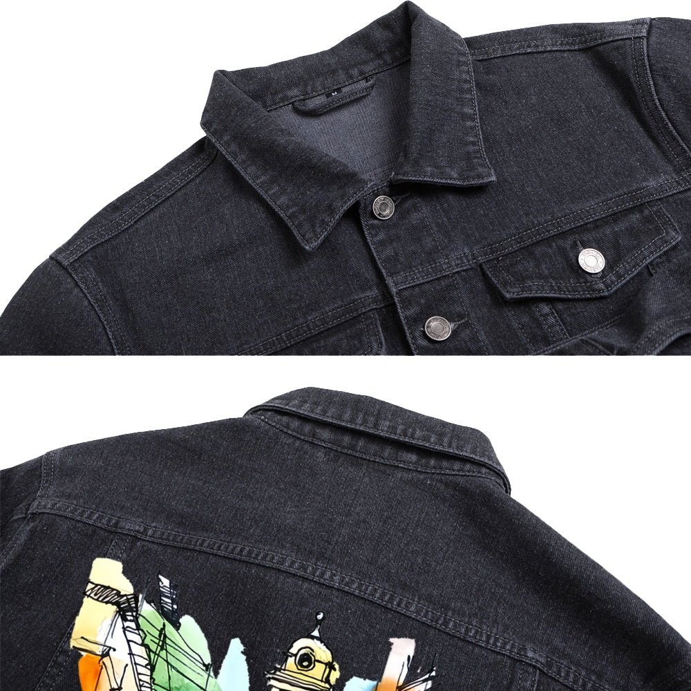 Pop Art Print Denim Jacket: A Dash of Playful Modernity - podsforgirl 