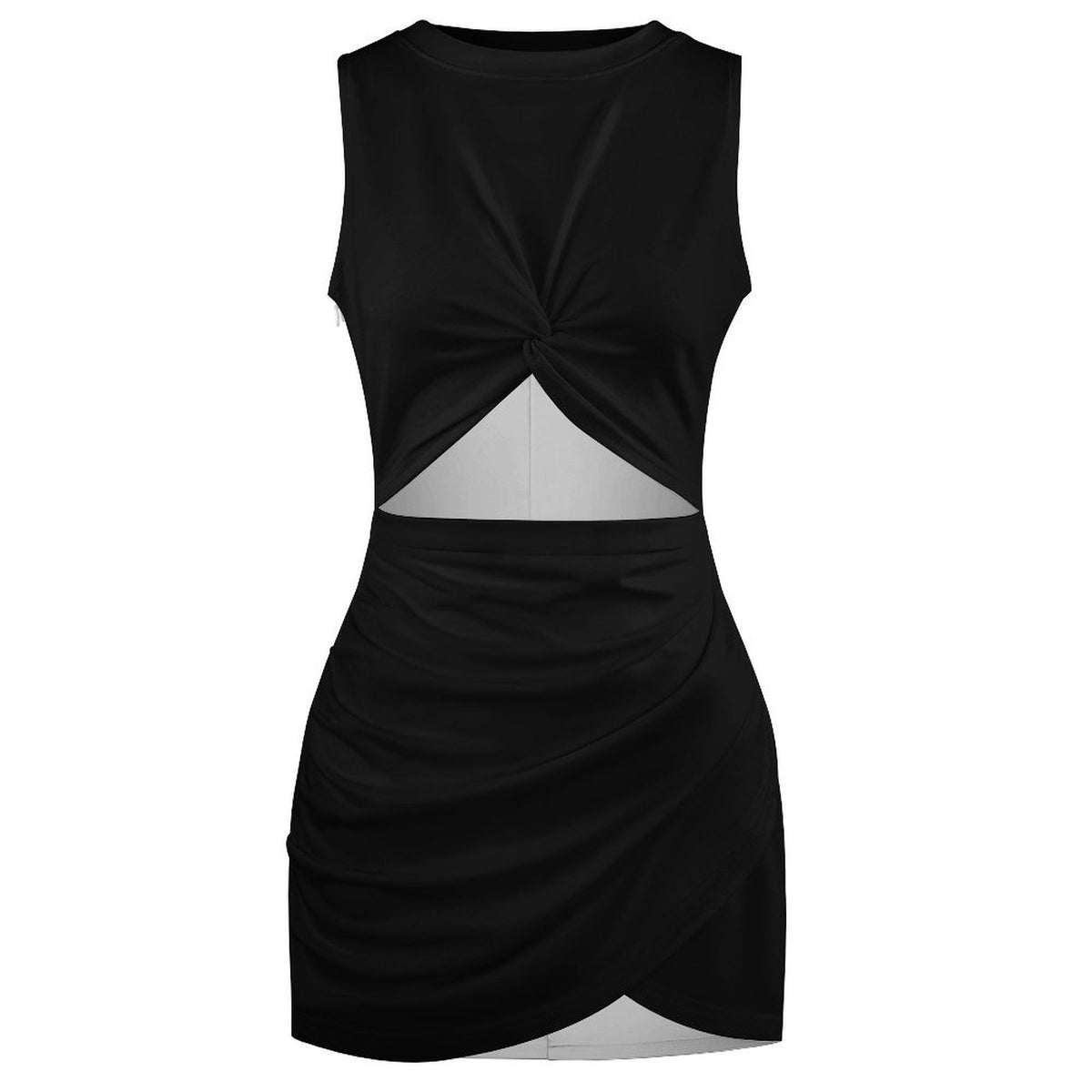 Trendsetting Crossover Crop Bodycon Mini Dress