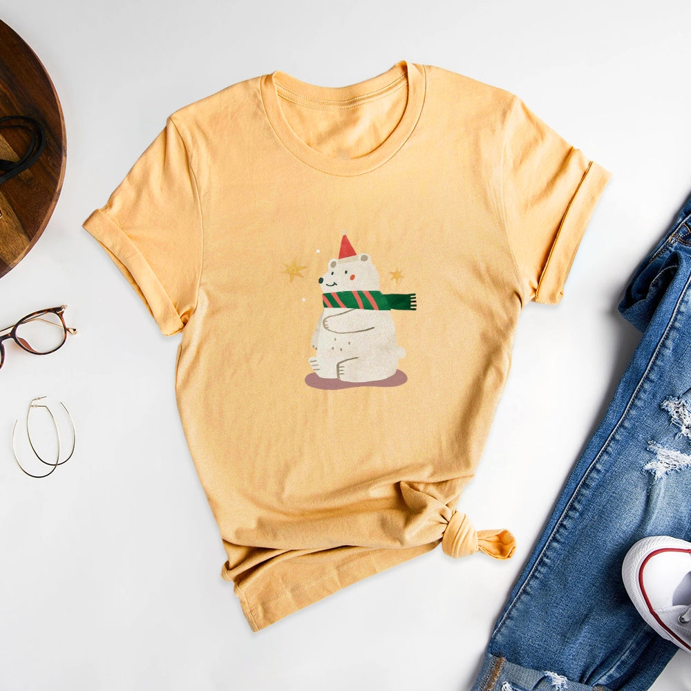 Cute Printed Round Neck T-Shirts, Wake Up Childlike Joy - podsforgirl 