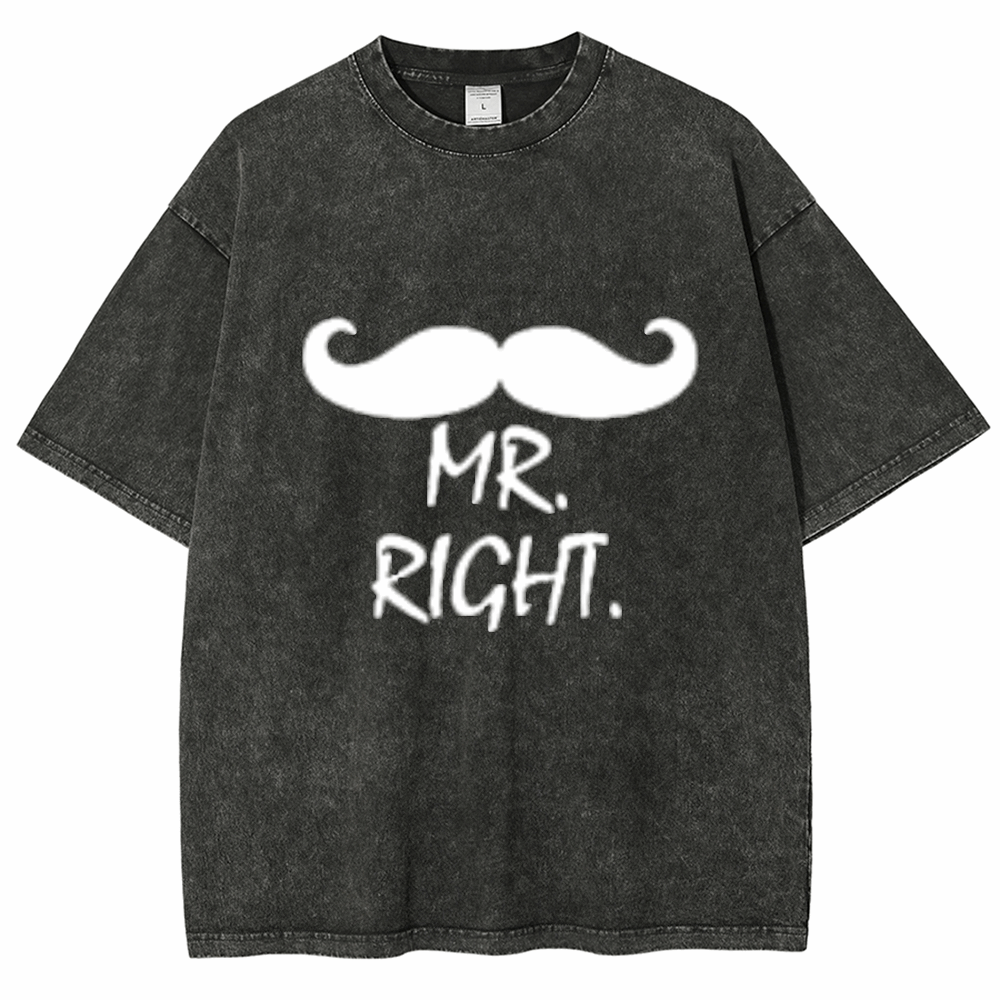 Mr. Mrs Always Right Couple T- Shirts, Matching Couple T-Shirt for Husband Wife.