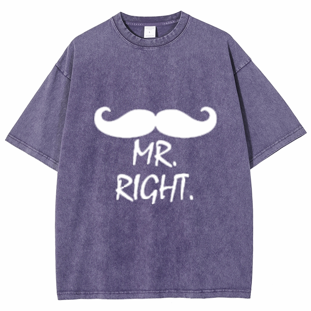 Mr. Mrs Always Right Couple T- Shirts, Matching Couple T-Shirt for Husband Wife - podsforgirl 