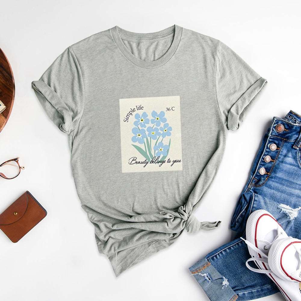 Creative Customizable Printed Round Neck T-Shirt, Realize Your Unique Conception - podsforgirl 