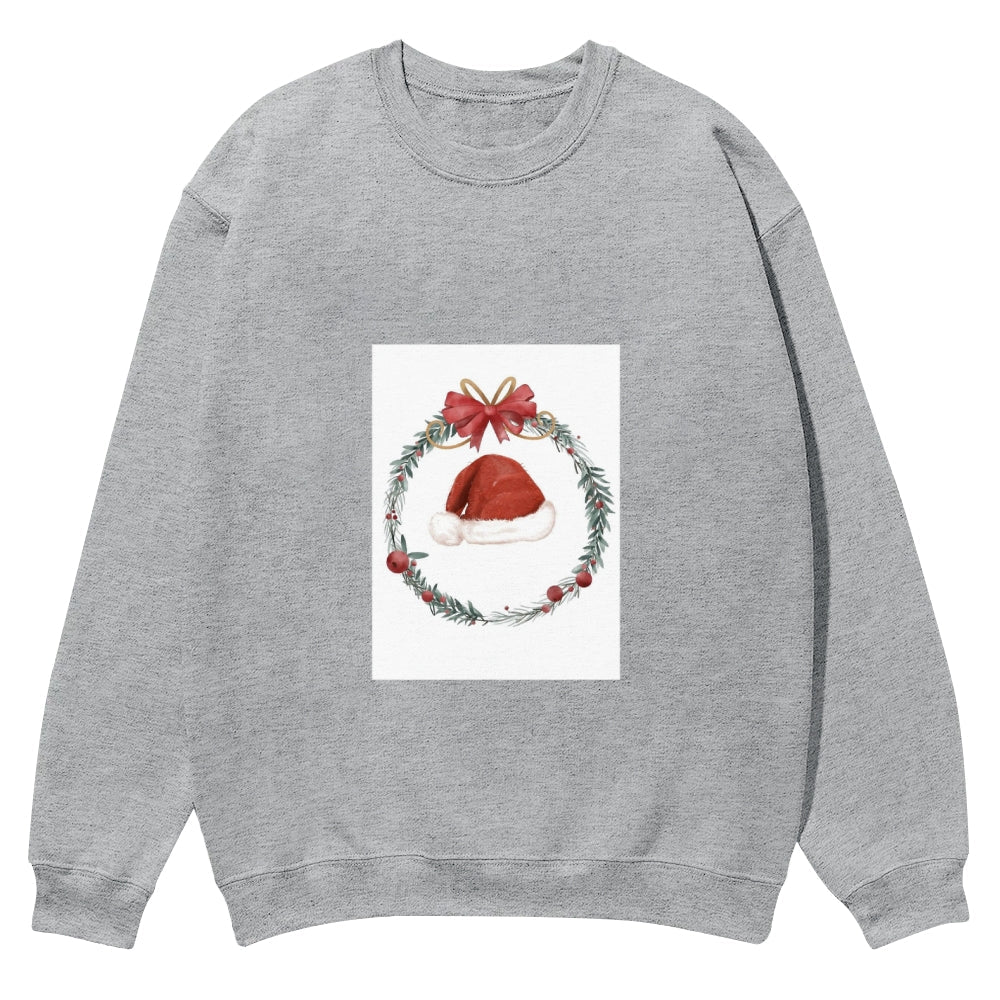 Warm Christmas Printed Pure Cotton Customizable Round Neck Sweatshirt - podsforgirl 