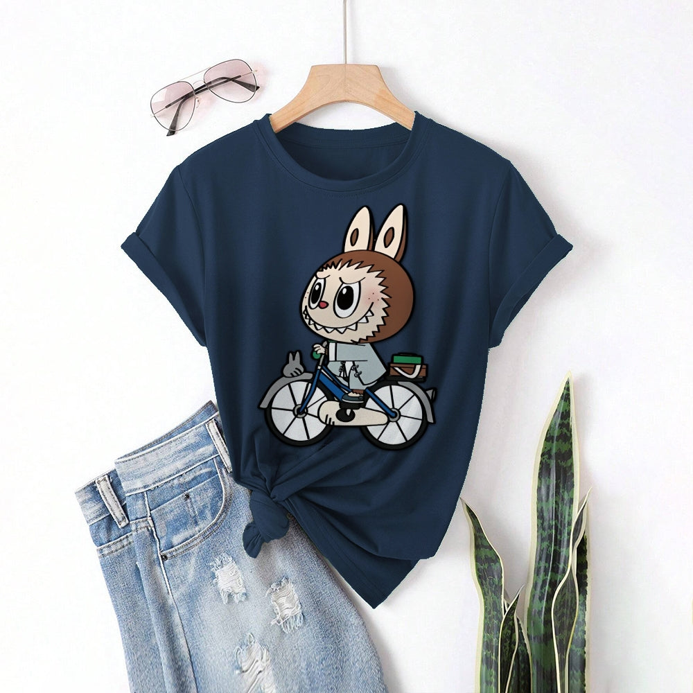 Women Round Neck Short Sleeve Fashion Simple and comfortable Casual Daily T-Shirt - podsforgirl 