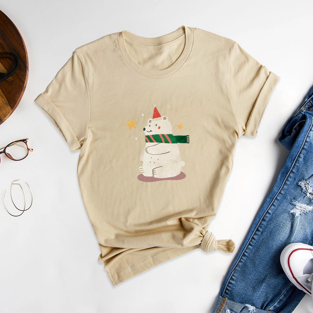 Cute Printed Round Neck T-Shirts, Wake Up Childlike Joy - podsforgirl 