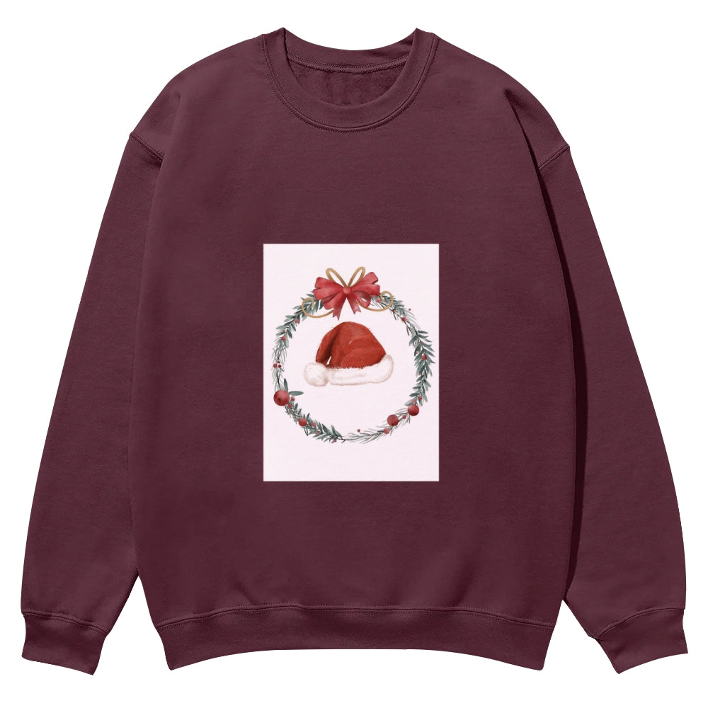 Warm Christmas Printed Pure Cotton Customizable Round Neck Sweatshirt - podsforgirl 