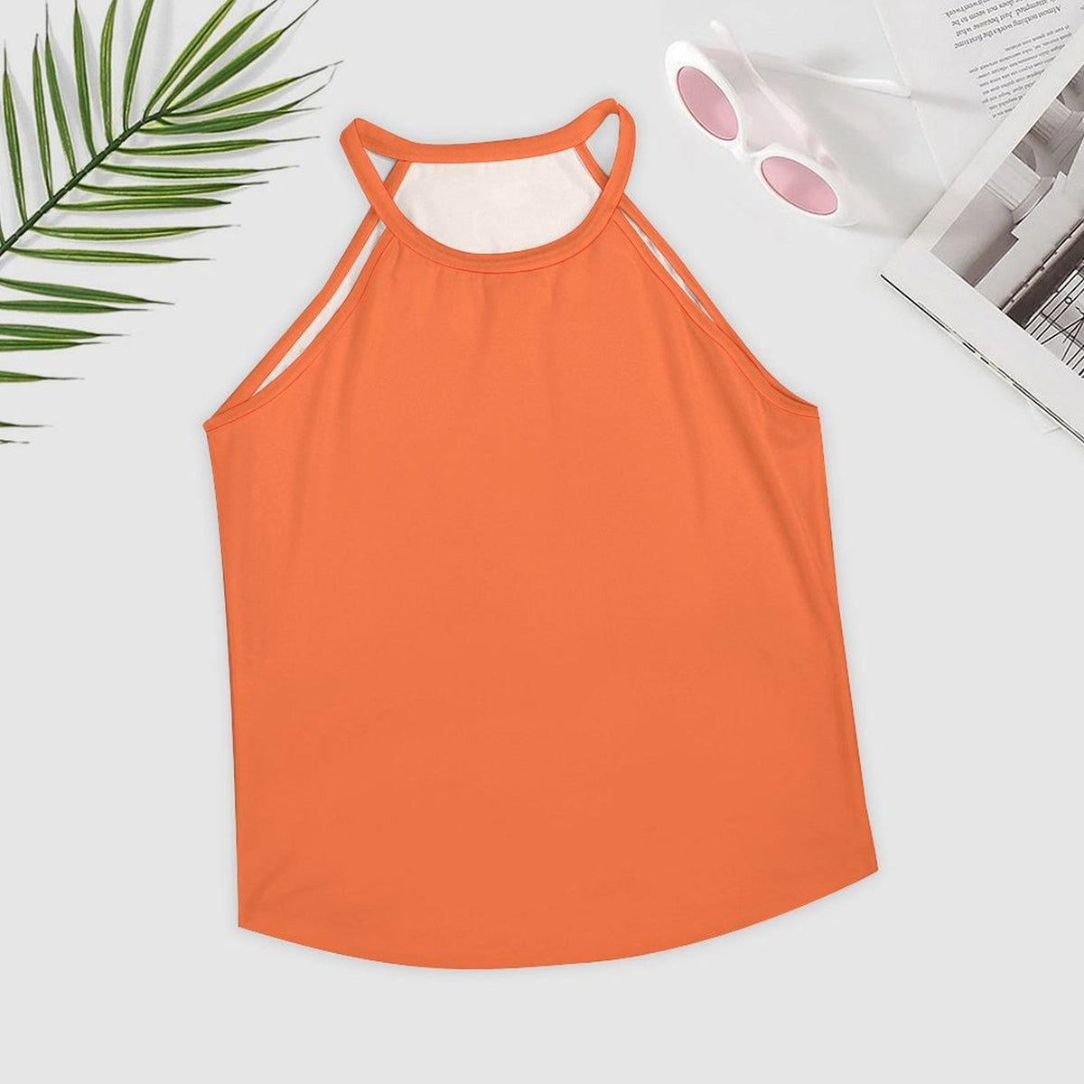 Women's Halter Tops Graphic Tank Top Blouses Summer Casual Trendy Sleeveless Shirts