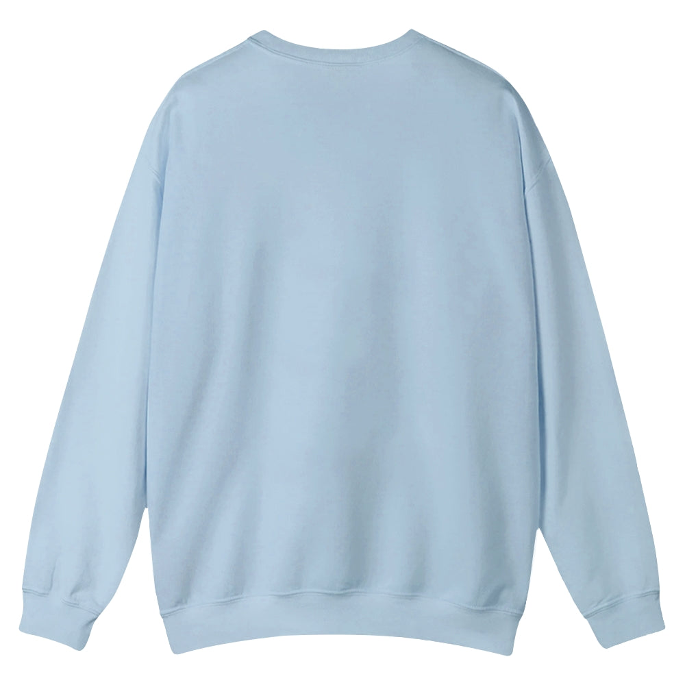 Artistic Christmas Round-Neck Sweatshirt: A Canvas of Holiday Serenity - podsforgirl 