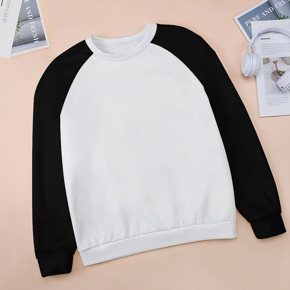 Minimalist Sweatshirt Raglan Crewneck Pullover - Sleek Design for Effortless Wear.