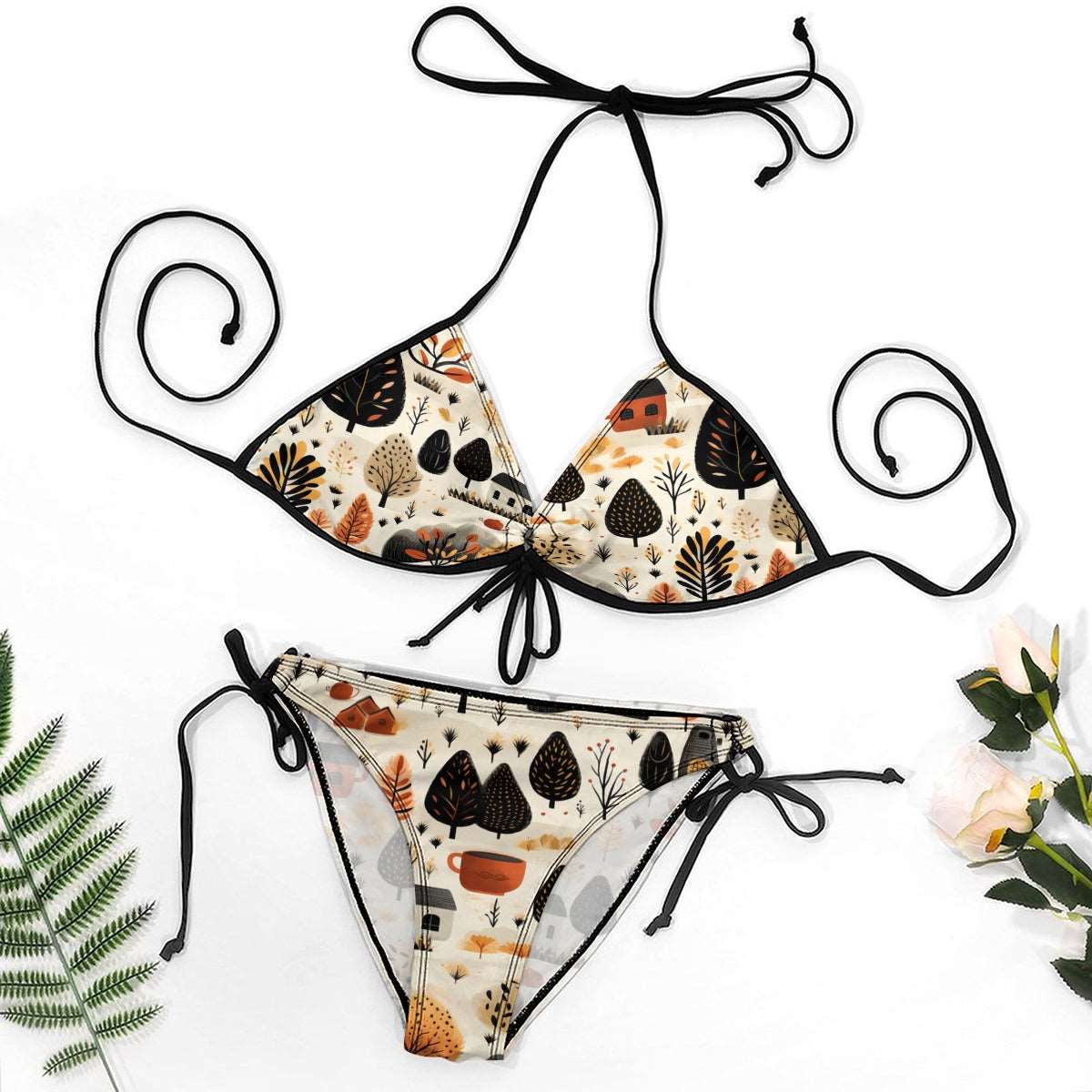 Charming Bikini Ensemble: Your Gateway to a Confused Beach Look - podsforgirl 