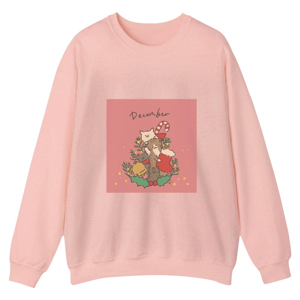 Festive Red Round-Neck Christmas Sweatshirt: Santa's Favorite - podsforgirl 