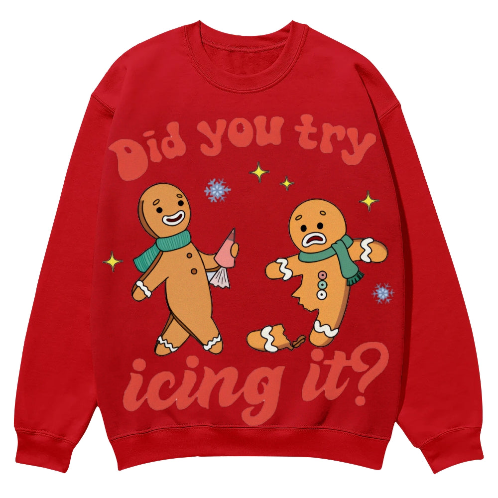 Trendy Christmas Round-Neck Sweatshirt: Leading the Yuletide Style Parade - podsforgirl 