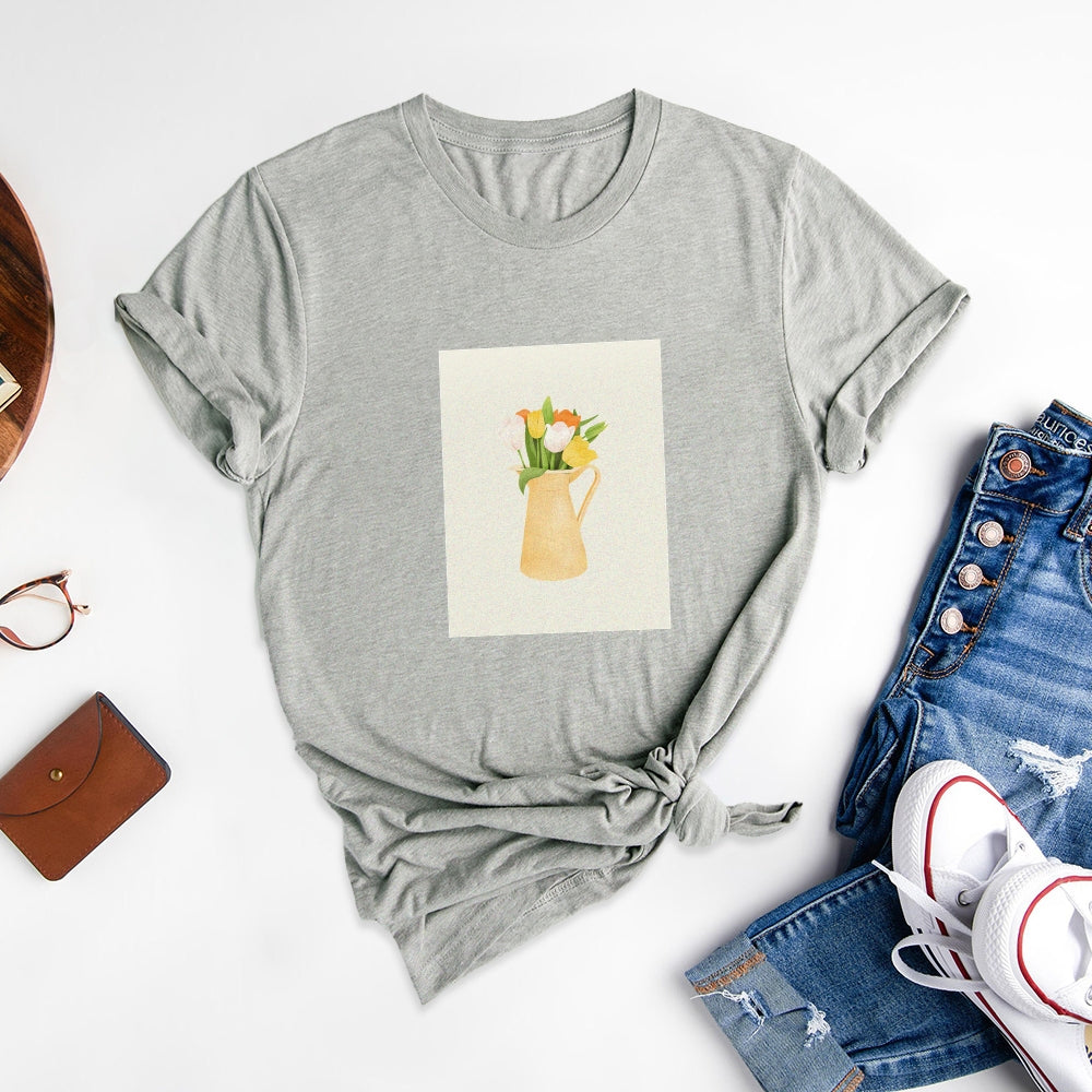 Exclusive Customizable Printed Round Neck T-Shirt, Highlight Your Personal Charm - podsforgirl 