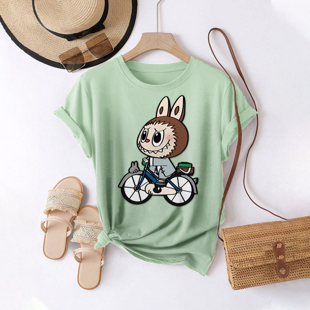 Women Round Neck Short Sleeve Fashion Simple and comfortable Casual Daily T-Shirt - podsforgirl 