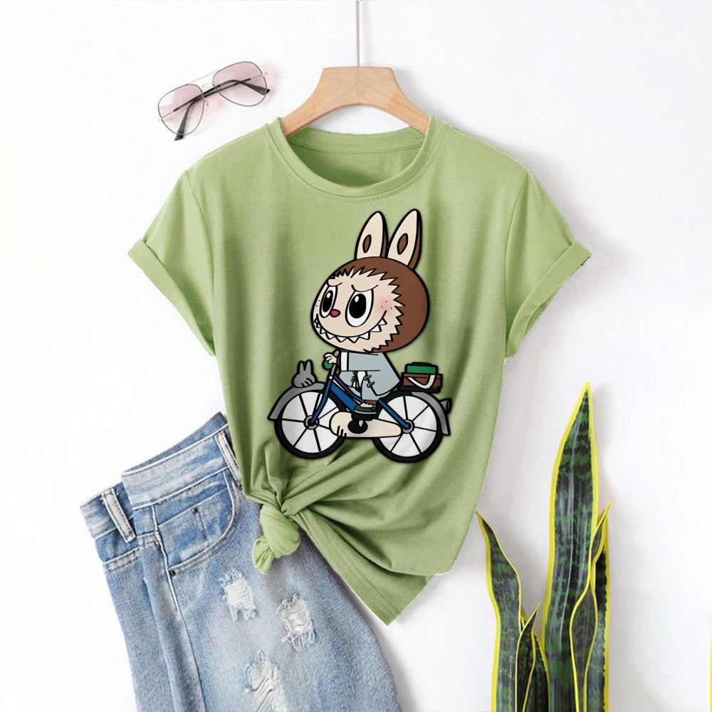 Women Round Neck Short Sleeve Fashion Simple and comfortable Casual Daily T-Shirt - podsforgirl 