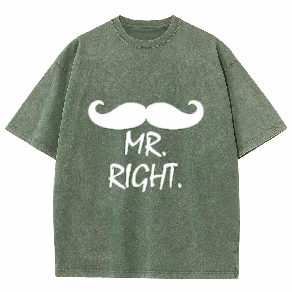 Mr. Mrs Always Right Couple T- Shirts, Matching Couple T-Shirt for Husband Wife.