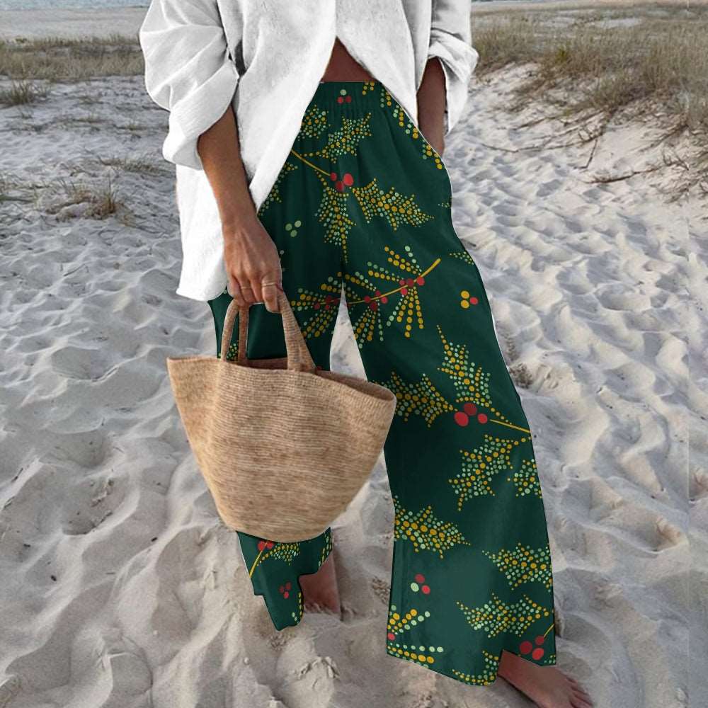 Bohemian Linglong Linen Drop-Shoulder Long Sleeve Pant Set for Free Spirits - podsforgirl 