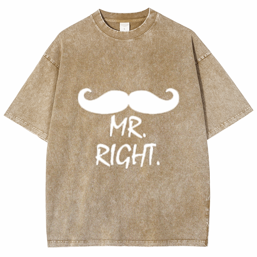 Mr. Mrs Always Right Couple T- Shirts, Matching Couple T-Shirt for Husband Wife.