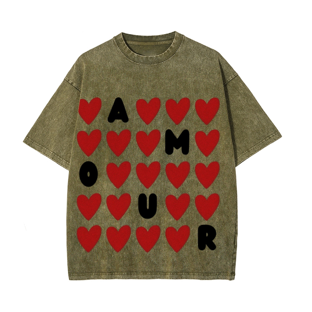 Romantic Water-Washed Valentine's Day T-Shirts for Him & Her - Podsforgirl